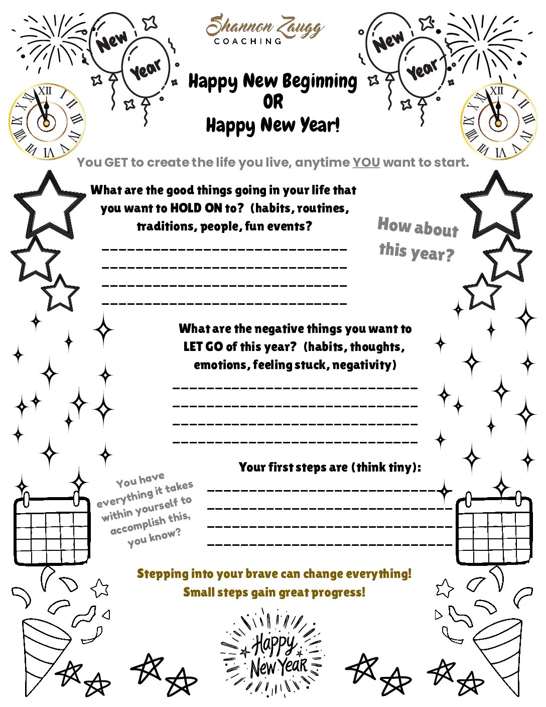 FREE- New Beginning, Hold on AND Let go!